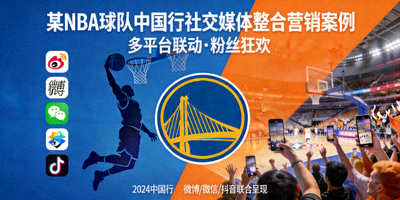 某NBA球队中国行社交媒体整合营销案例宣传图
